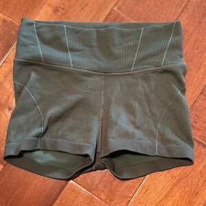 Aerie Ribbed Olive Bike Shorts